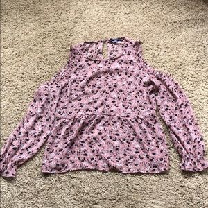 American Eagle long sleeve open shoulder shirt